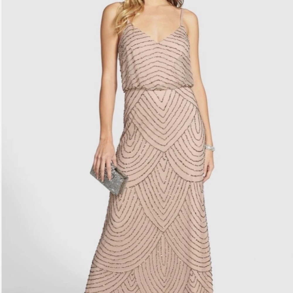 Adrianna Papell Beaded Evening Gown
